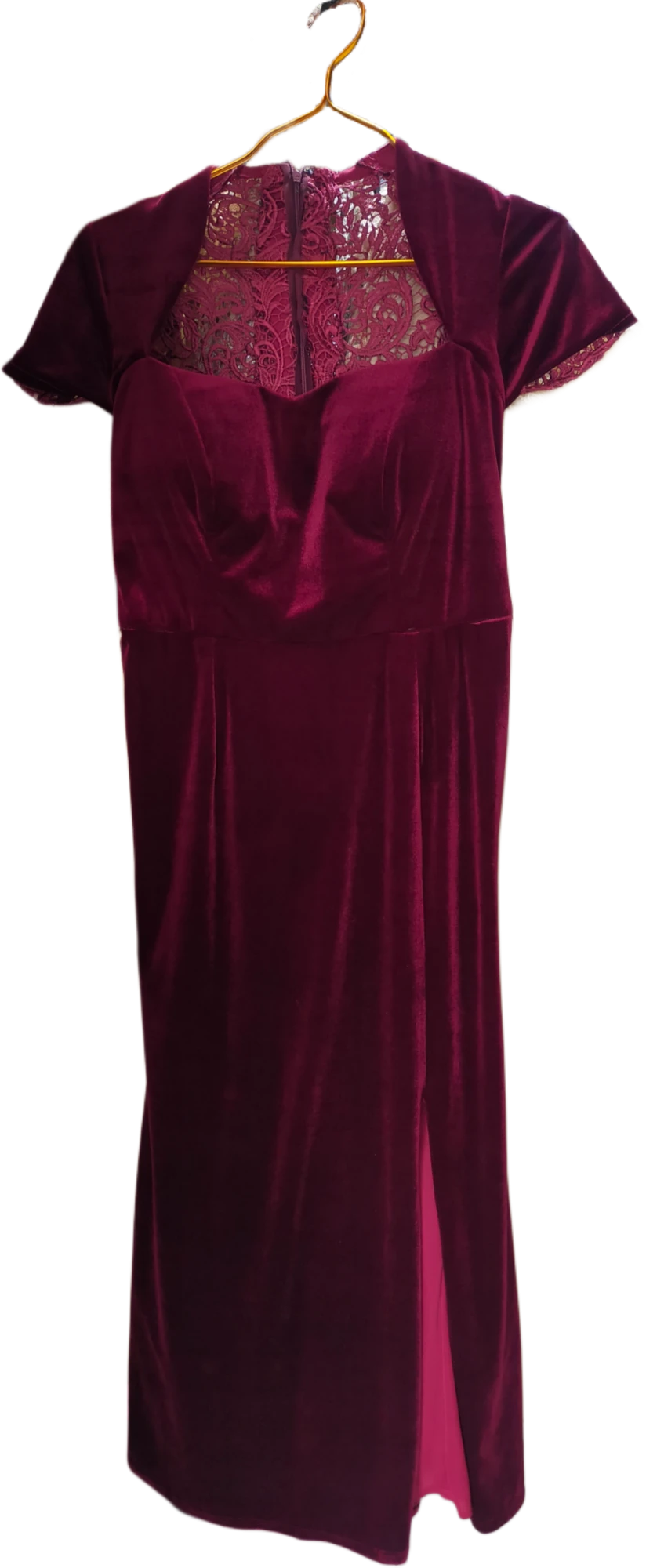 Burgundy Velvet Gown
